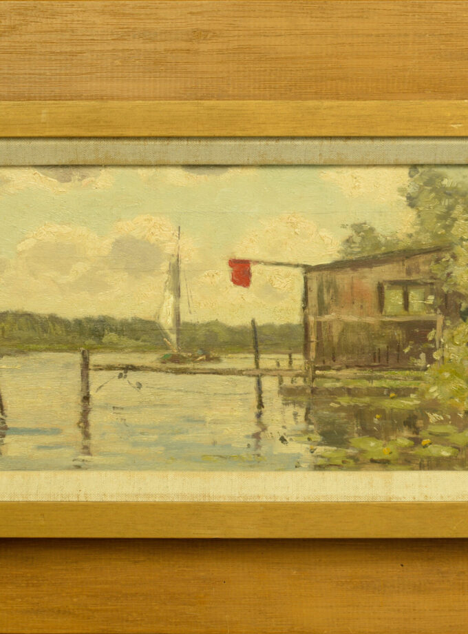 Boothuis aan de oever