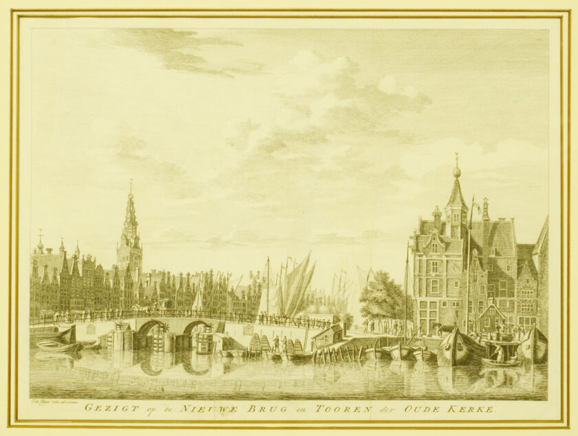Nieuwe brug en Oude kerk Amsterdam