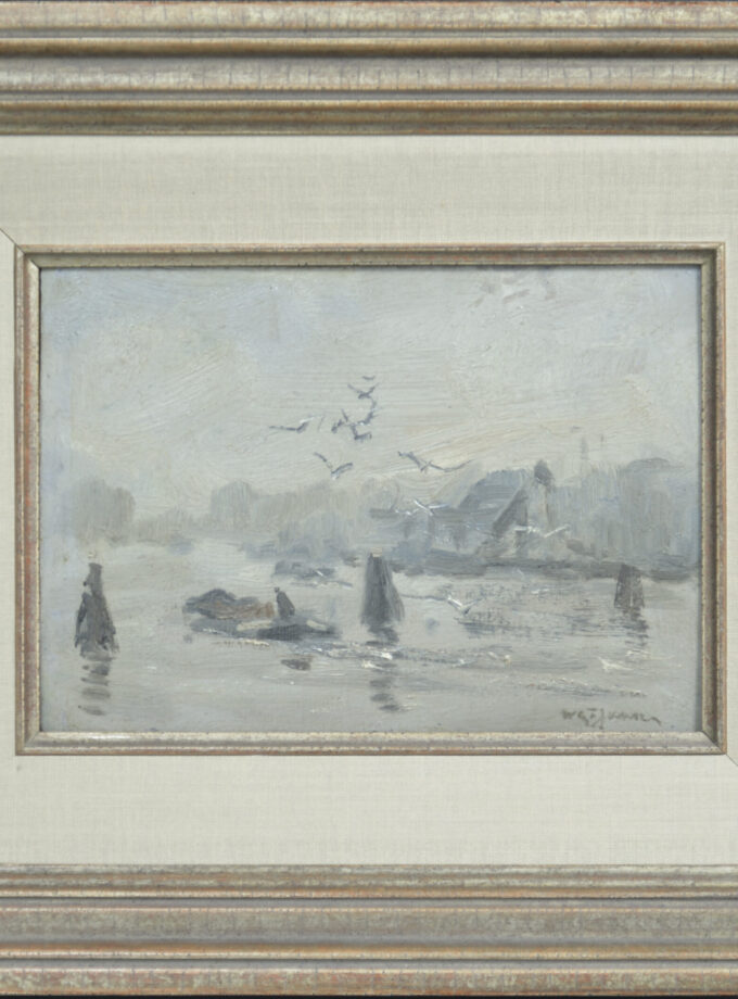 Wintervaart met vrachtvaarder