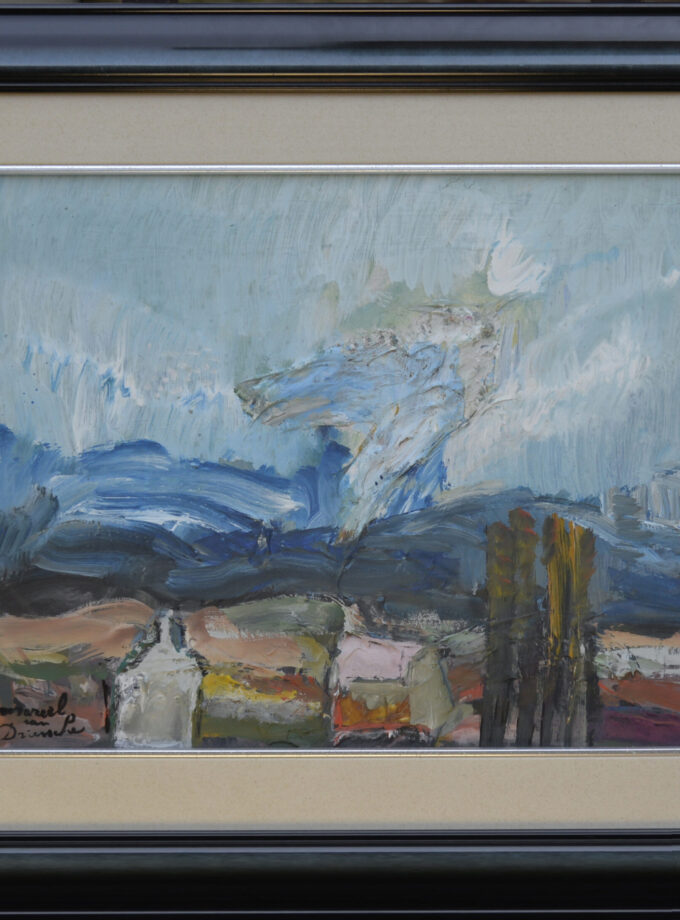 Landschap met huizen