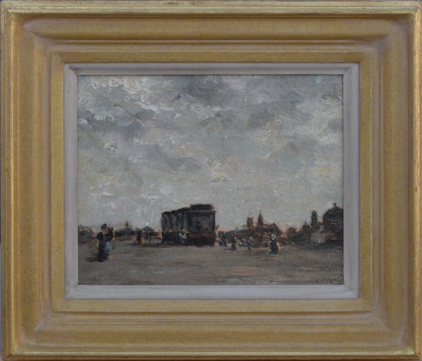 schilderij van tram